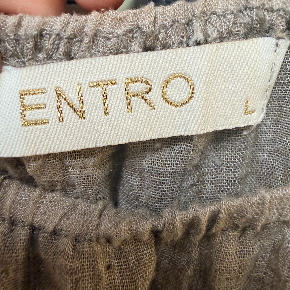 Anthropologie Entro Beige Boho Top - Picture 3 of 4